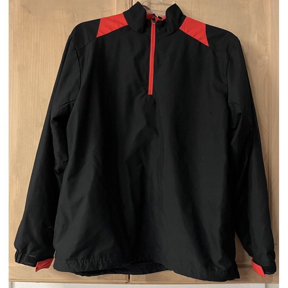 Pro Series 1/4 Zip Outerwear Pullover Med Black/Red‎